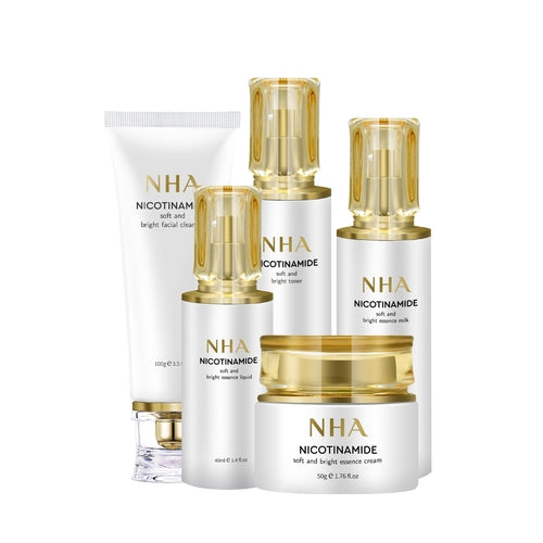 Nicotinamide skin care products for brightening skin tone
