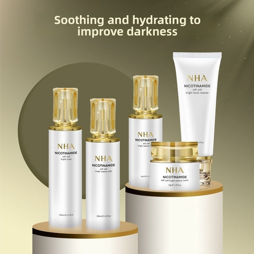 Nicotinamide skin care products for brightening skin tone
